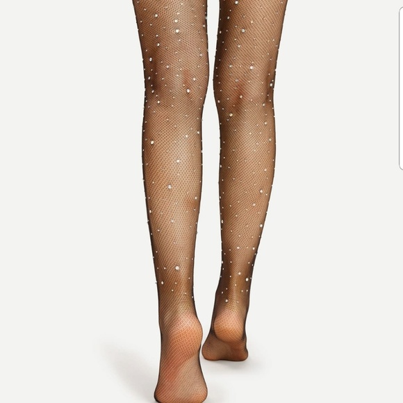 2 for $15--Rhinestone Embellished Tights - Picture 3 of 6